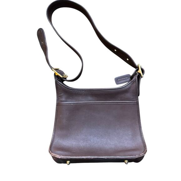 Vintage Coach Women's 9966 legacy Brown Zip Top Leather Shoulder Straps  Bag - Picture 1 of 10